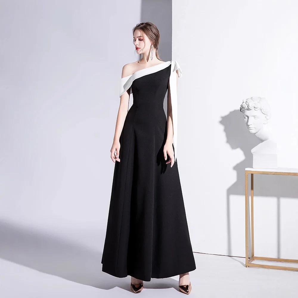 Sukienki bankietowe N1132 dla dziewcząt i kobiet, sukienki na studniówkę, słodkie, zapamiętane, długie do podłogi, czarne suknie wieczorowe dla kobiet.