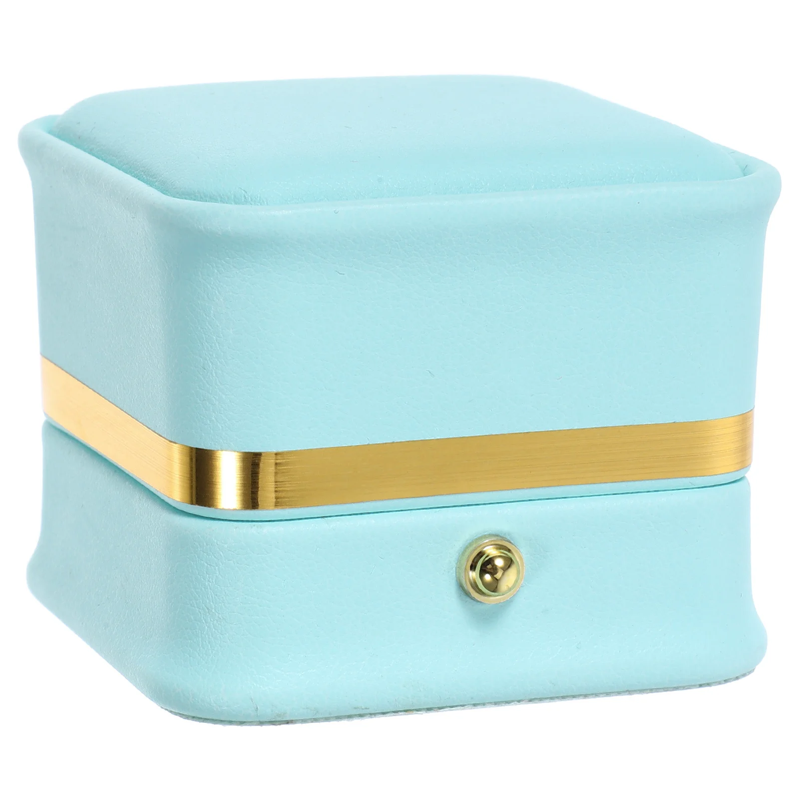 

PU Square Ring Box Elegant Lint Container Wedding Proposal Ring Gift Jewelry Organizer Travel Case Jewelry Case