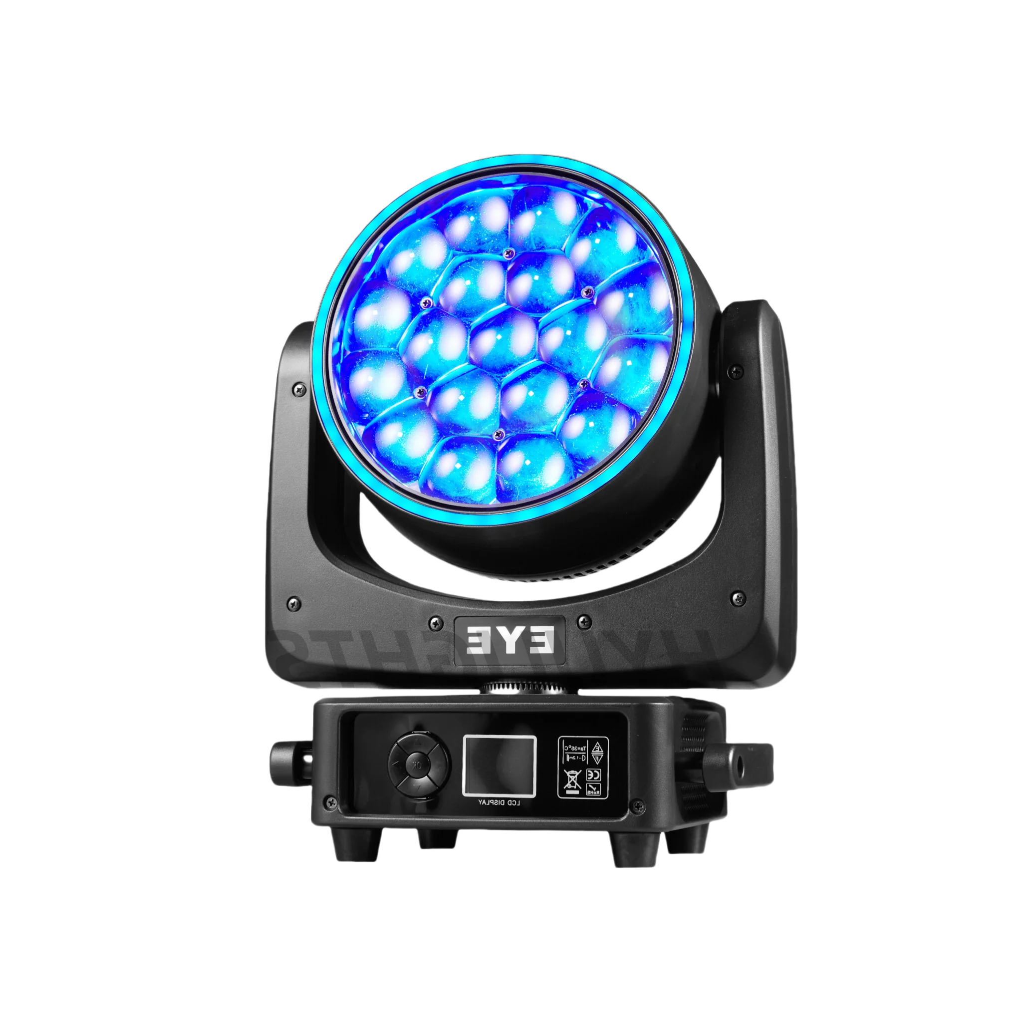 

19x25W Bee Eye Beam Wash Halo Effect LED Moving Head Stage Lighting RGBW 4in1 LED and DMX Control Dj Disco