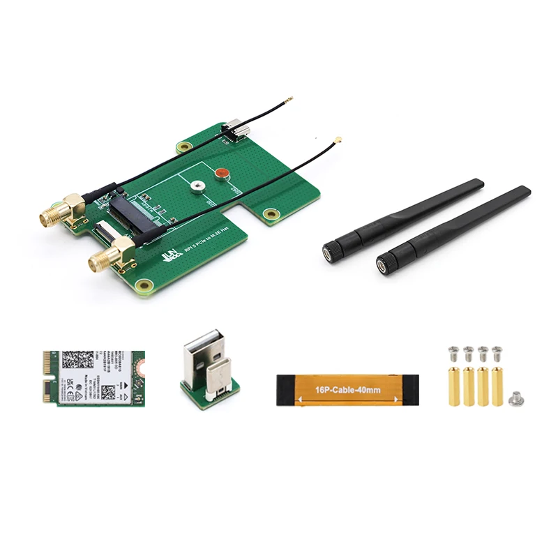 RPI PCIe To M.2 E HAT For Raspberry Pi 5, Compatible With NGFF M.2 E Key Wireless NIC