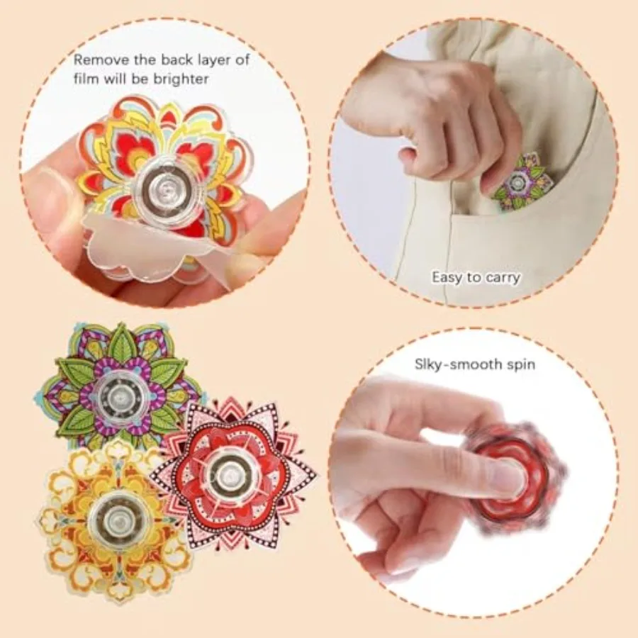 Quality Assurance 30 Pcs Mini Fidget Spinners for Party Favors, Fidget Toys Bulk for Classroom Prizes, Easter Basket Stuffers, - view 3
