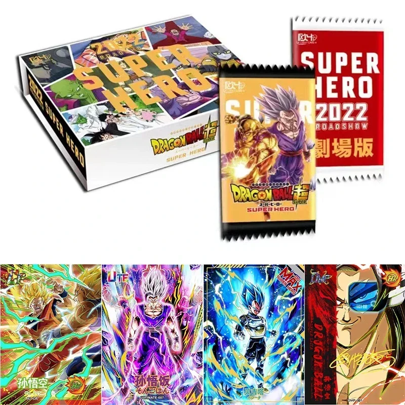 Tarjeta de Dragon Ball para niños, edición teatral, serie de superhéroes SSP Son Gohan, tarjeta de colección de Anime, tarjeta de batalla, juguete