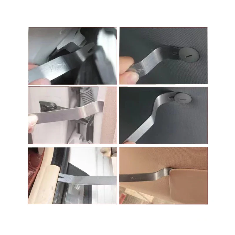 1Pcs Car Interior Trim Removal Tool, Stainless Steel Clip Pry Bar, Fastener Remover Kit, Panel Dash Puller