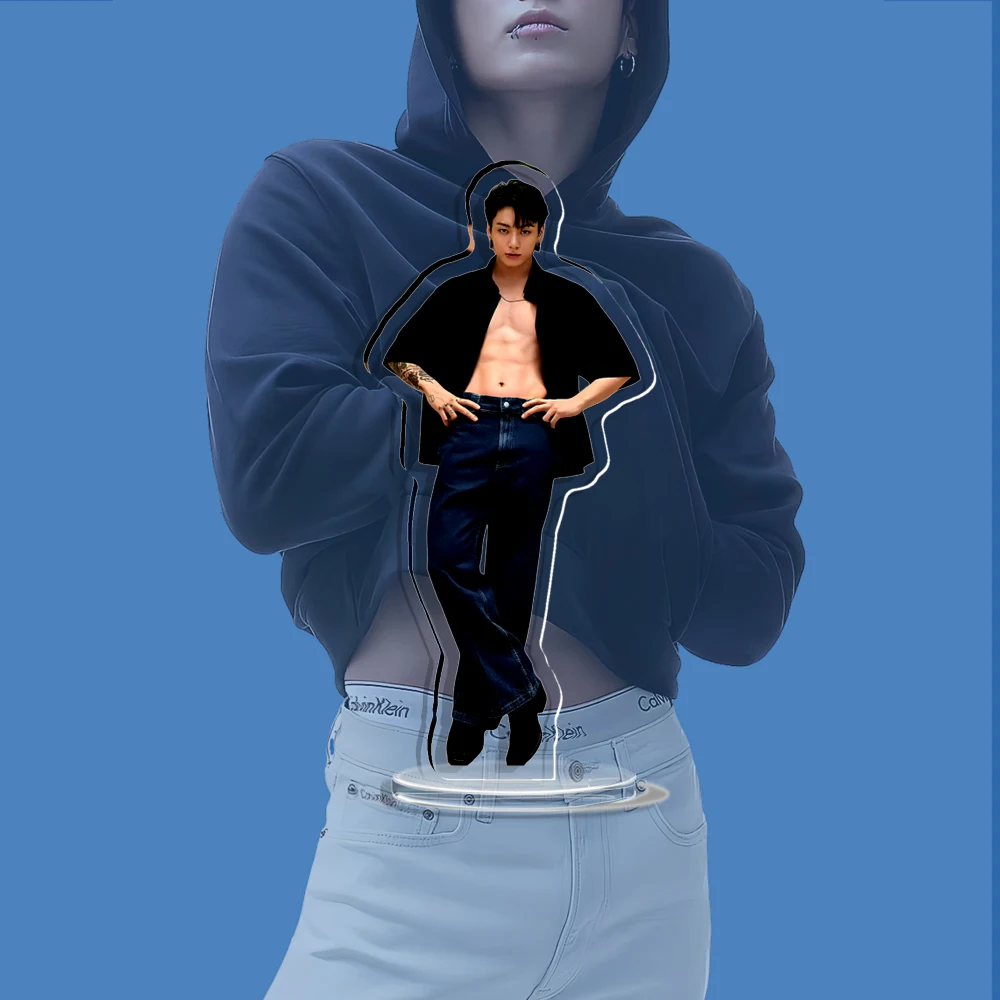 Kpop Standee figuras doradas de acrílico, Teakook Stander, accesorios, novedad de 2024