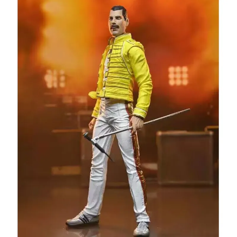 Live At Wembley Stadium Queen Freddie Mercury Action Figure Collection Model Toy Doll Christmas Present