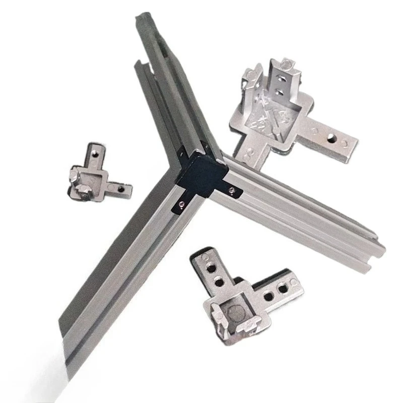 Aluminum profile accessories, three-dimensional right-angle connectors 2020/3030/4040 built-in fastening angle parts