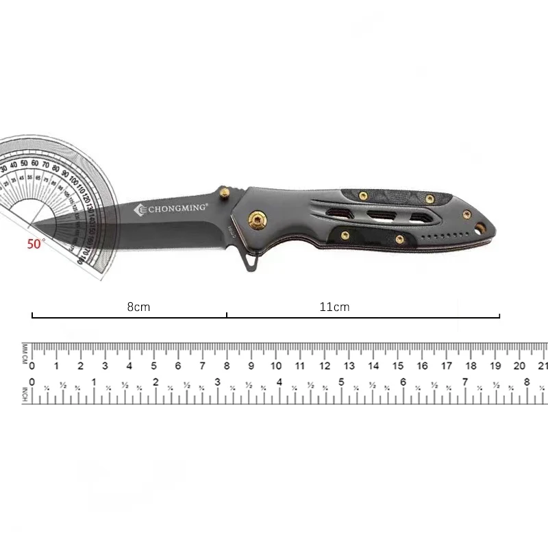 Multi-function pocket knife, suitable for camping, barbecue, hiking wilderness, high hardness, sharp and durable folding knife