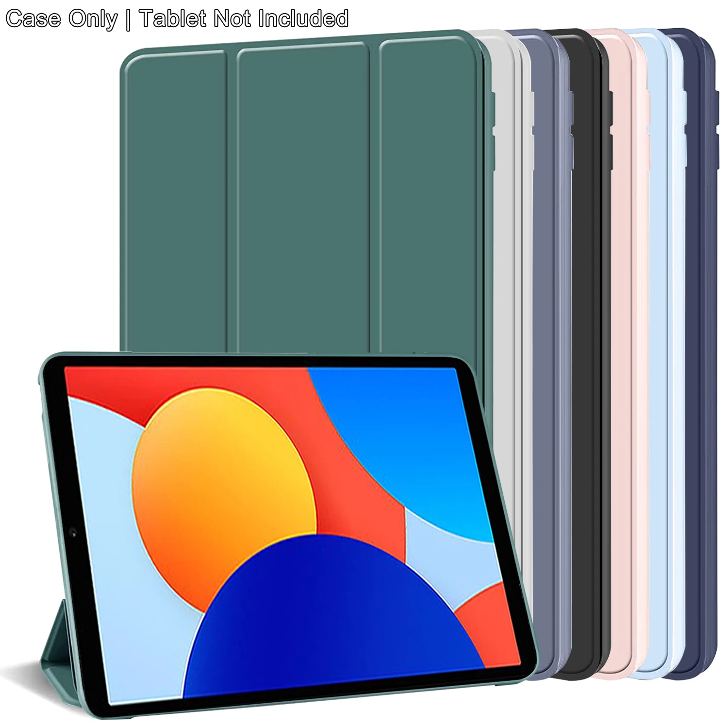 Tri-fold Flip Case For Xiaomi Redmi Pad SE 4G 8.7 inch 2024 Magnetic Stand PU Leather Protective Cover Auto Sleep/Wake up