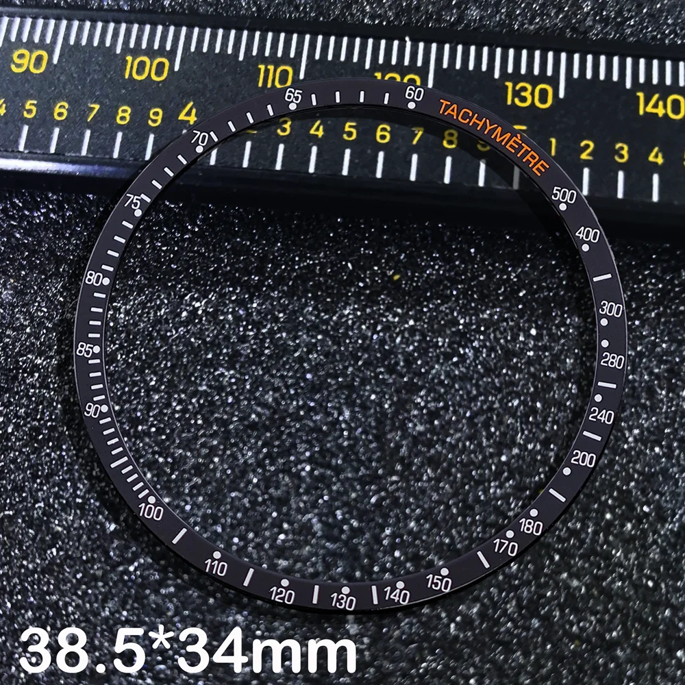 38.5*34.2 مللي متر إطار ألومنيوم مسطح ساعة رجالي إدراج ل 40 مللي متر-42 مللي متر سرعة ماستر VK63 ساعة حافظة ساعة حلقة اكسسوارات استبدال
