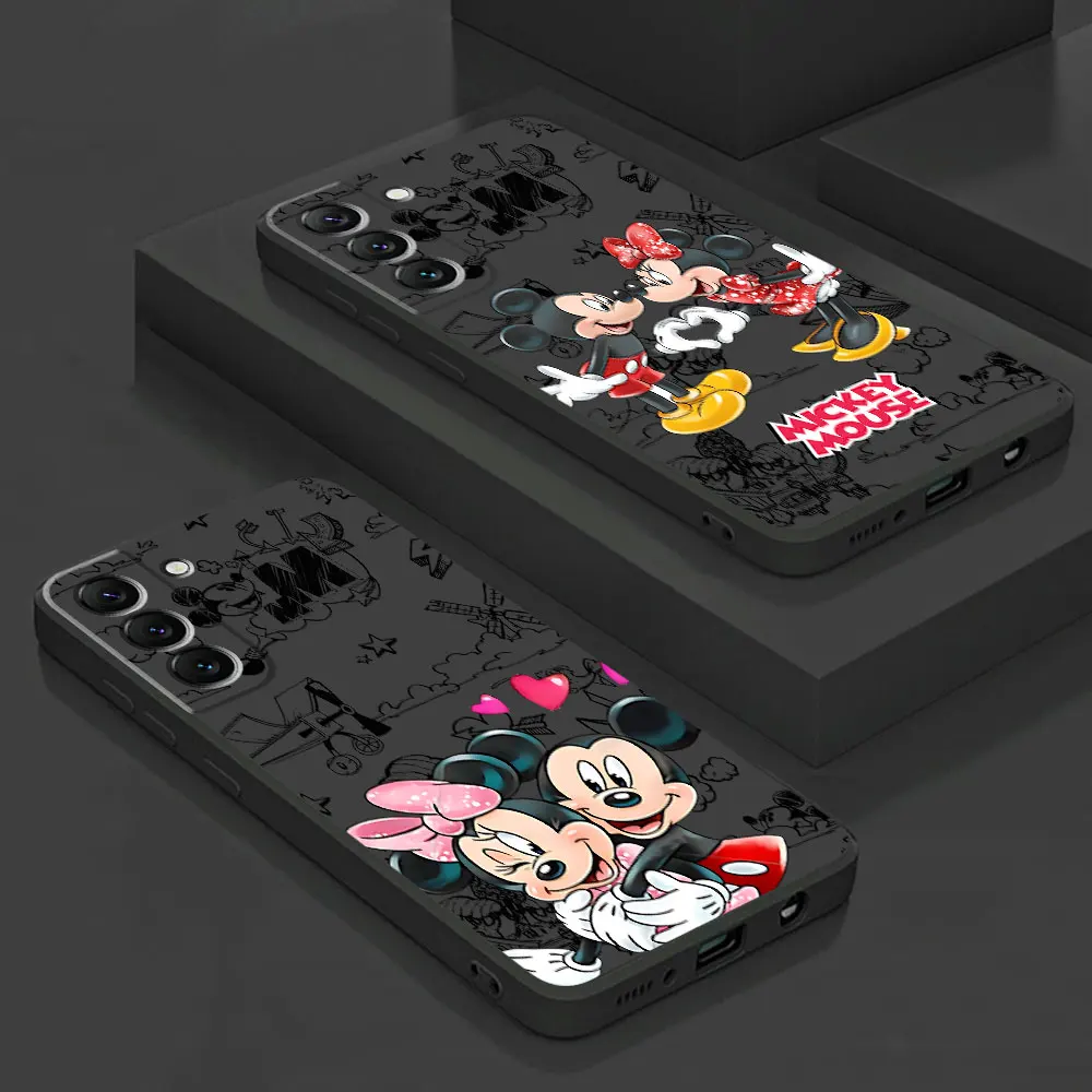 Soft Disney Mickey Mouse Shell Phone Case for Samsung Galaxy S23 24 Ultra S22 S20 FE S21 Plus 5G S10 Plus S22Ultra Cover