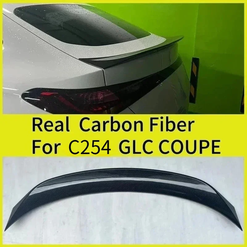 For Mercedes-Benz GLC C254 Coupe GLC300 63 45 Spoiler Real Carbon Fiber 24-2025 Kofferbak Rear Wing Lip Modification Accessories