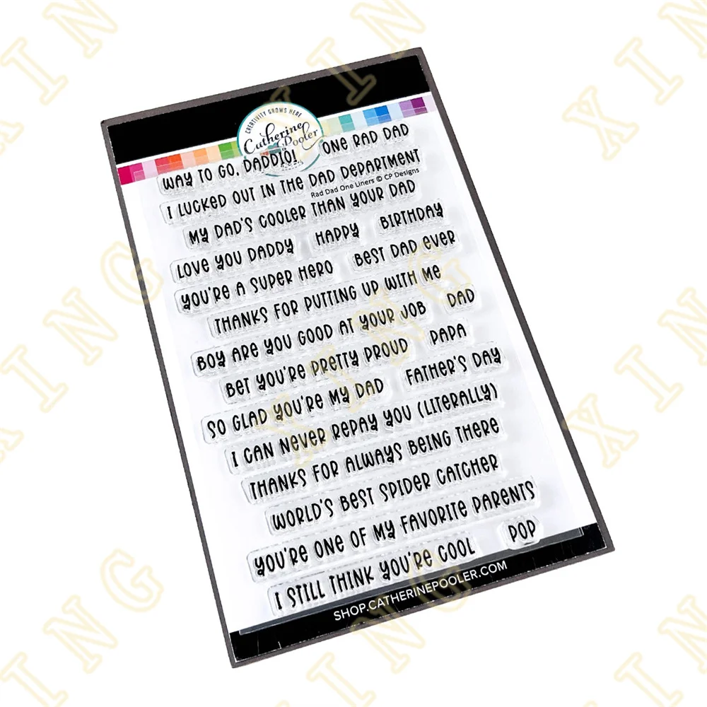 2023 New Rad Dad One Liners Clear Silicone Stamps Scrapbook Diary Decoration Embossing Template DIY Greeting Card Handmade