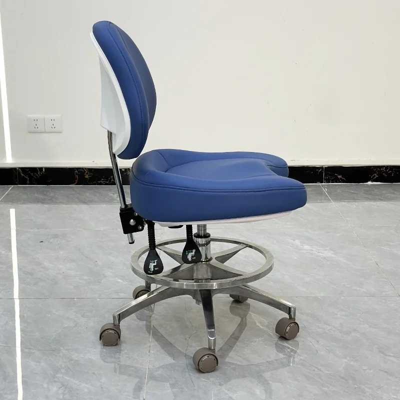 Luxury Blue Leather Pedicure Chairs Stool Match with Lash Bed Pedicure Beauty Salon Dental Chair