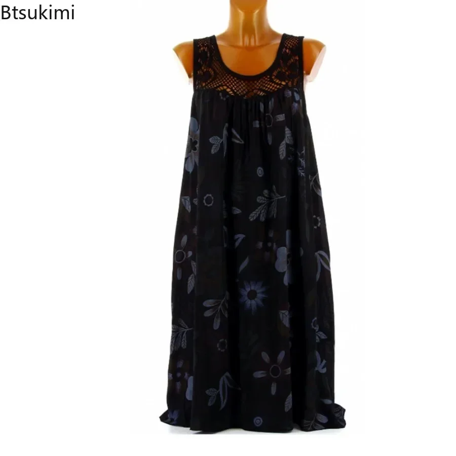 Robe décontractée en dentelle à imprimé floral pour femmes, tunique de plage, t-shirt, mini, fête, été, nouveau, 2025