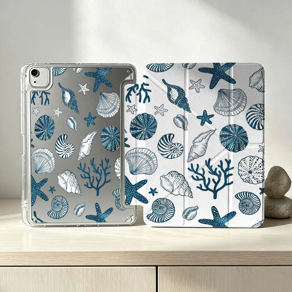 

Luxury Starfi Shconch Seashell For iPad Pro Air mini 6 5 4 3 2 1 11th 10th 6th 5th M5 M4 M3 M2 9gen Foldable 3Y Tablet Case Soft