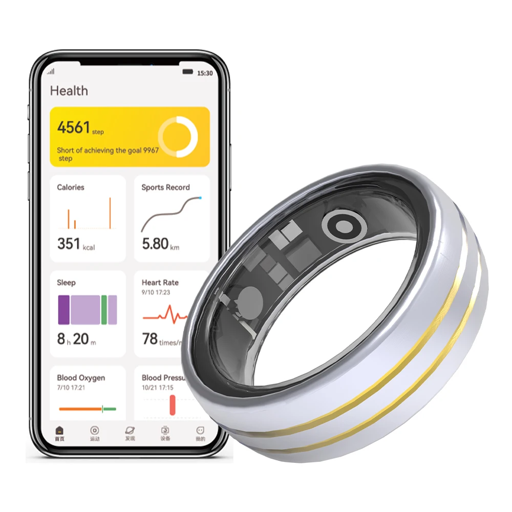 Anello Pagamento intelligente Rilevamento della frequenza cardiaca 11 tipi di indicatori sportivi per la salute del corpo Monitoraggio Ios Smart Ring Ultrauman