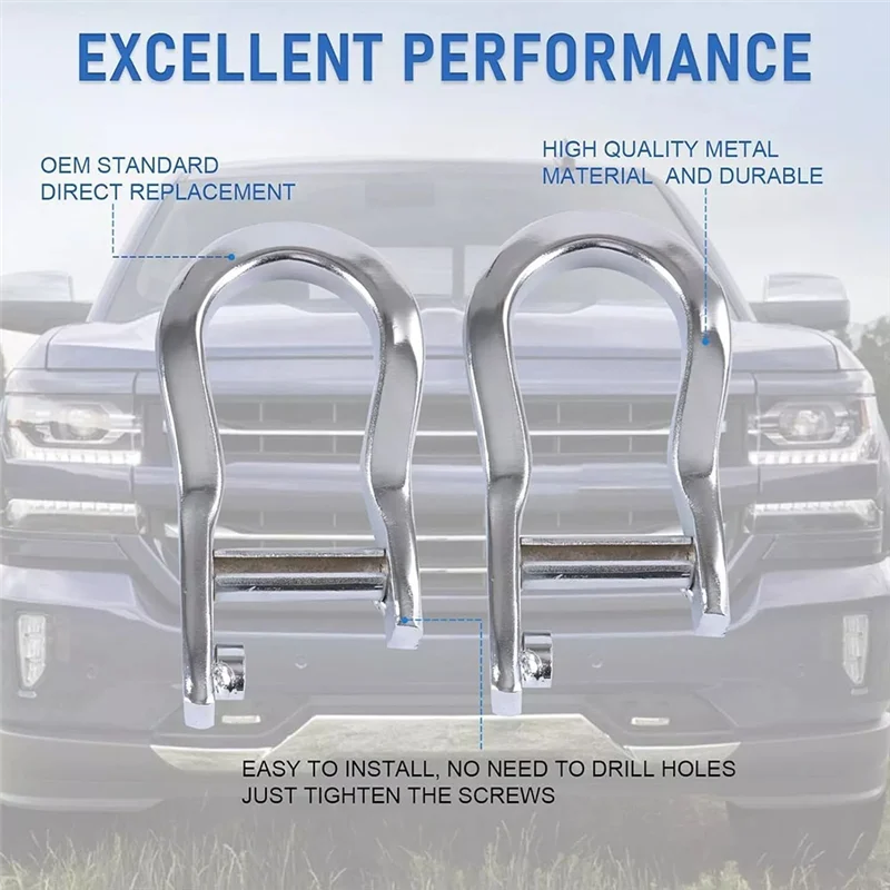

2 шт. хромированные фаркопы, комплект крюков для прицепа для GMC Silverado Sierra 1500 2007-2019 84072462