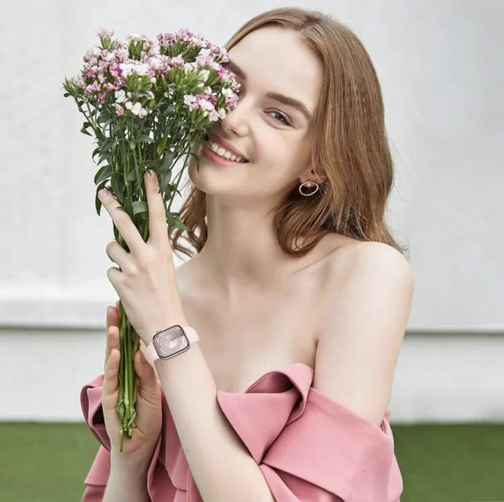 Nice 5 pack Silicone loop For Apple Watch band women 10/9/7/ 38mm 40mm 41mm 42mm 44mm 45mm 46mm Strap