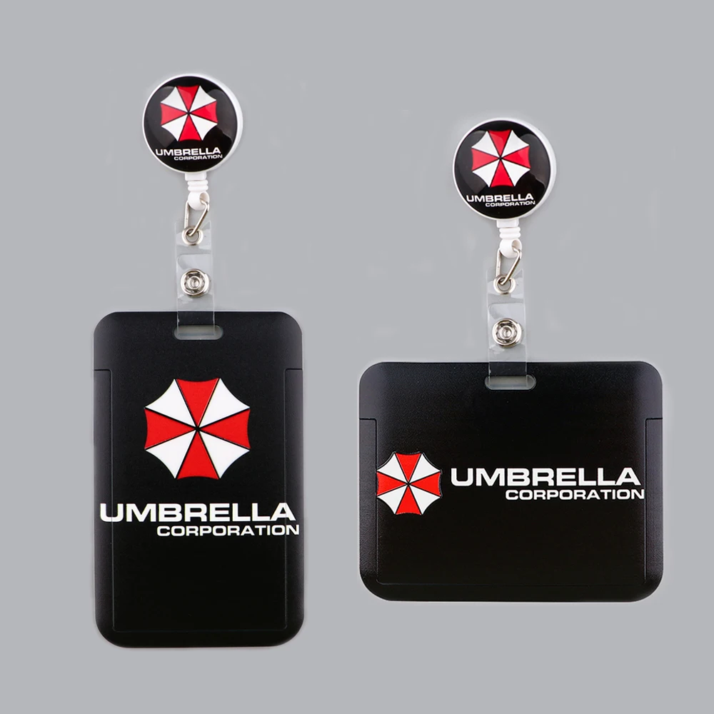 YQ1070 Movie Umbrella ID Card Holder Keychain Retractable Nurse Badge Reel Clip Doctor Student IC ID Card Badge Holder Accessory