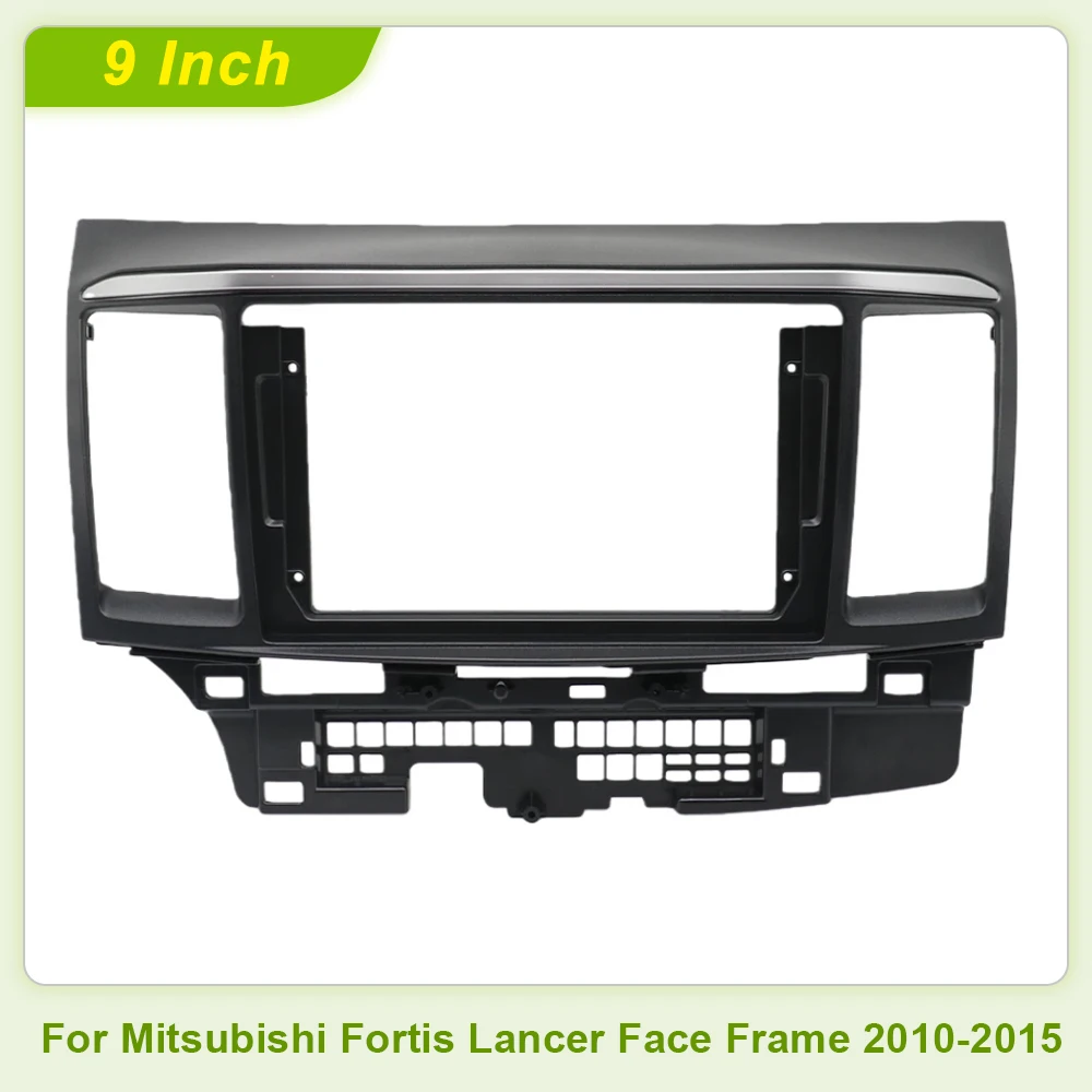 Para Mitsubishi Fortis Lancer Face Frame 2010-2015, Rádio Automotivo GPS MP5 Android de 9 Polegadas, Player Estéreo 2 Din, Painel de Acabamento