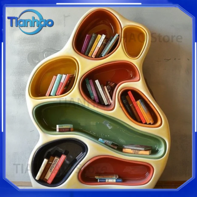 Custom Fiberglass Bookshelf Bookcase Creative Bookshelf for Home Office Library