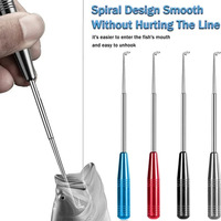 1/2/3/4pcs Stainless Steel Fish Hook Remover Tool Fishing Pole Tackle Box Pole Fishing Gear Tool Removing Fish Hooks
