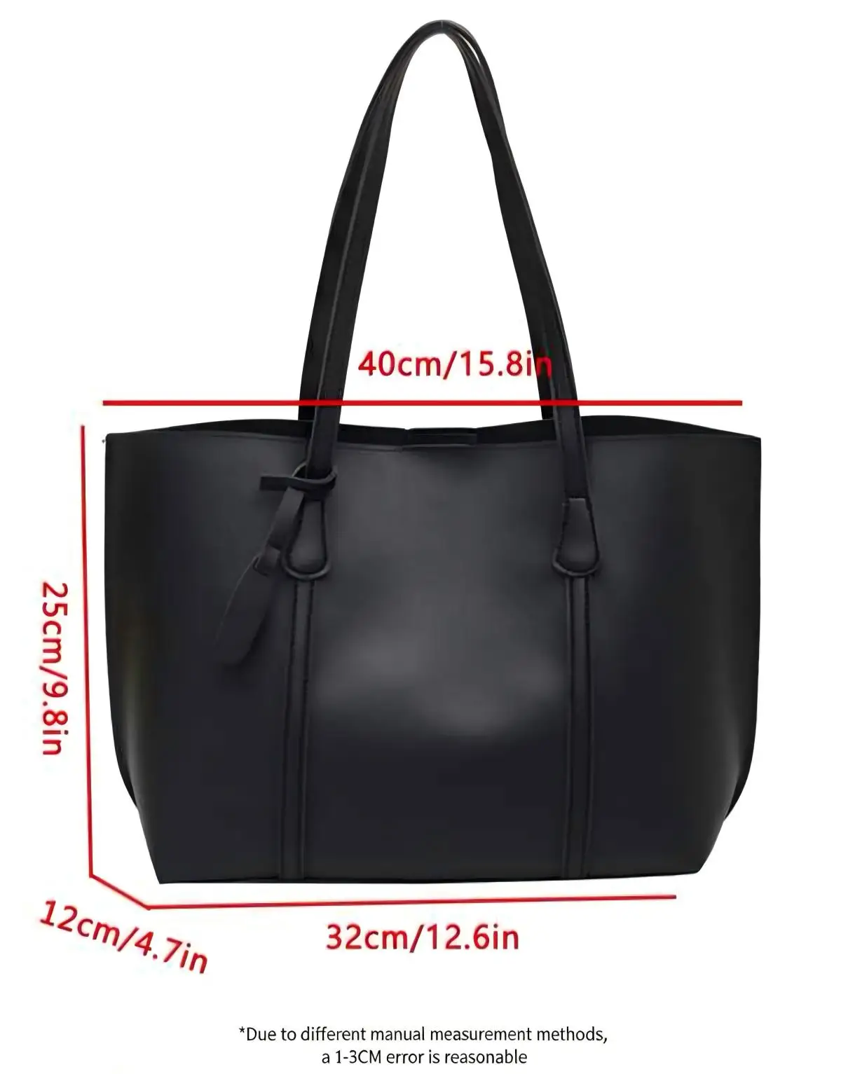 Homefish Large Capacity Women's Bag, New Soft Leather Tote Bag, Casual and Versatile Single Shoulder Bag for Korea Style Handbag image 6