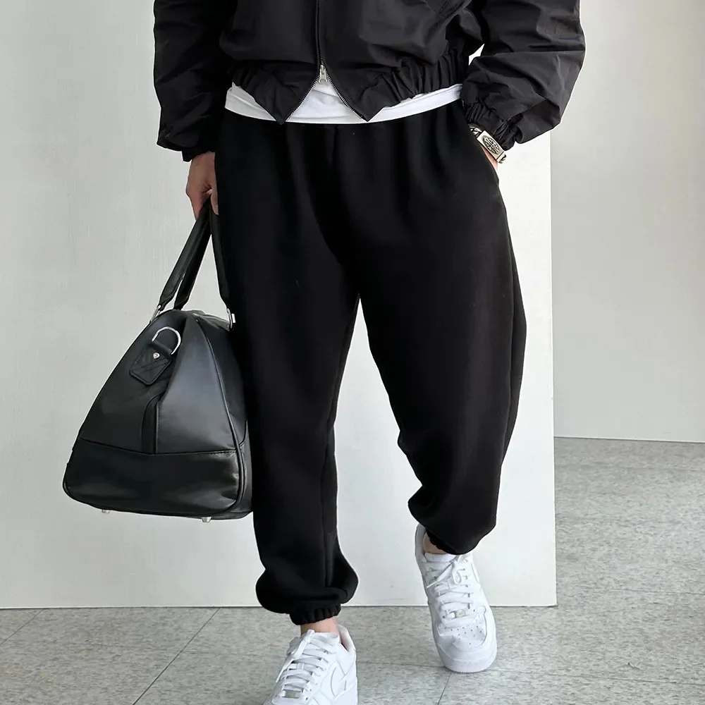 

Mens Pants Sporty Casual Cuffed Sweatpants Korean Jogger Pants Fashion Slim Fit Drawstring Versatile Pants Men'S Clothing 2024