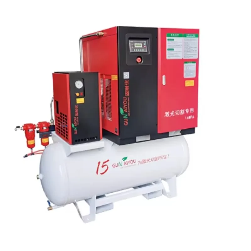 Gunaiyou TG-15CTAS-16-500 and TG-20CTAS-16-500 11KW 15KW Integrated Screw air Compressor