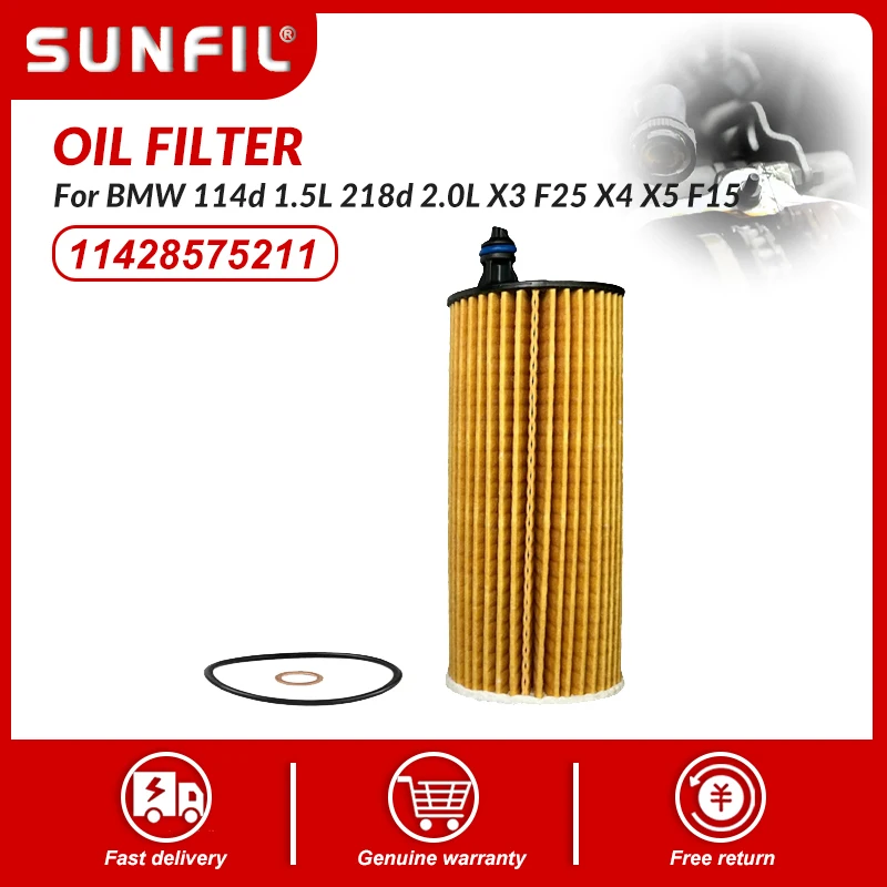 11428575211 Oil Filter For BMW 114d 1.5L 218d 2.0L X3 F25 X4 X5 F15