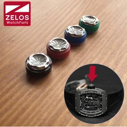 10.5mm Waterproof Rubber Watch Crown for Richard Mille Skull Watch Rm052 Rm011 Rm038 Rm035 Replacement Aftermarket Parts
