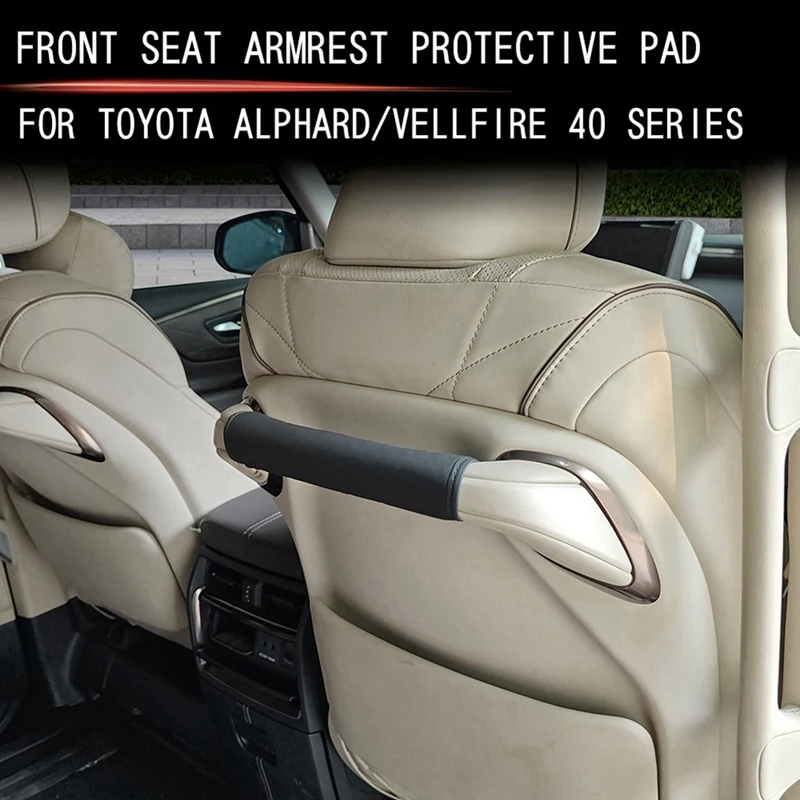 Car Front Seat Back Armrest Leather Protection Pads With Sponge For Toyota ALPHARD/VELLFIRE 40 Series 2023+