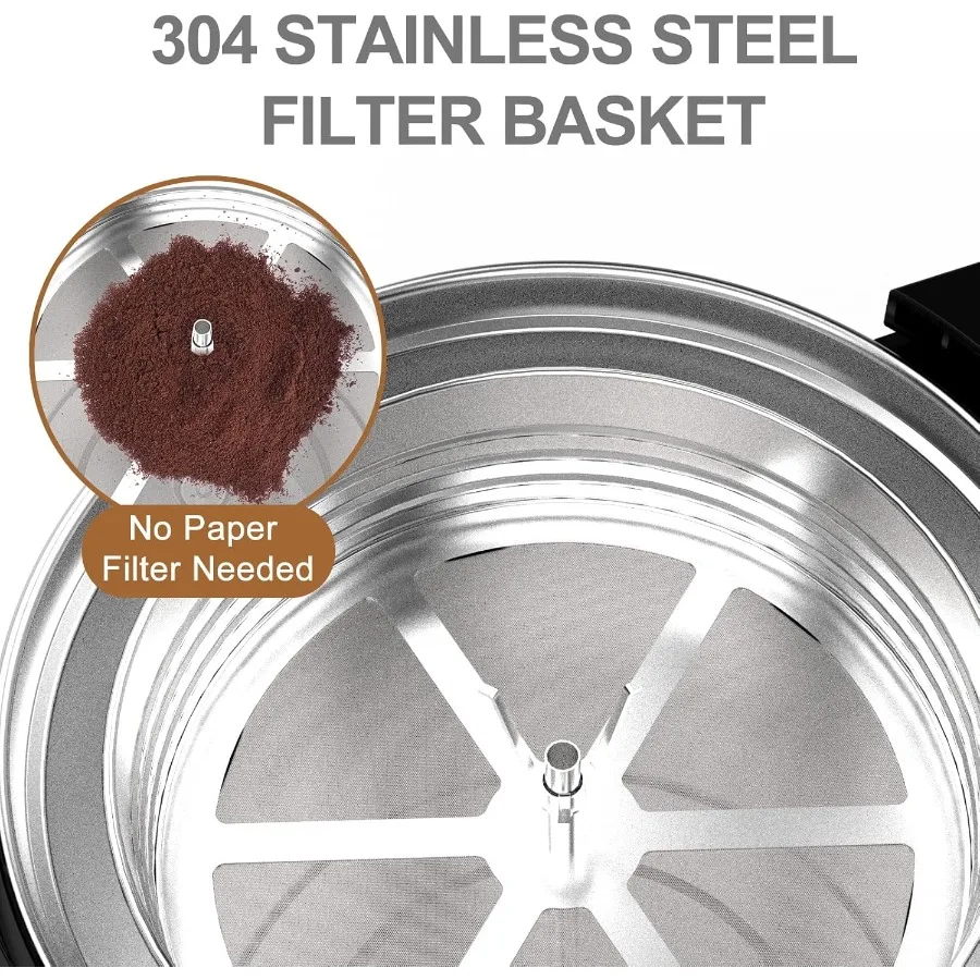 業務用グレードのステンレス鋼製80カップ（12L）パーフォレート式コーヒーマシン、自動温度制御機能付きホットウォーターマシン