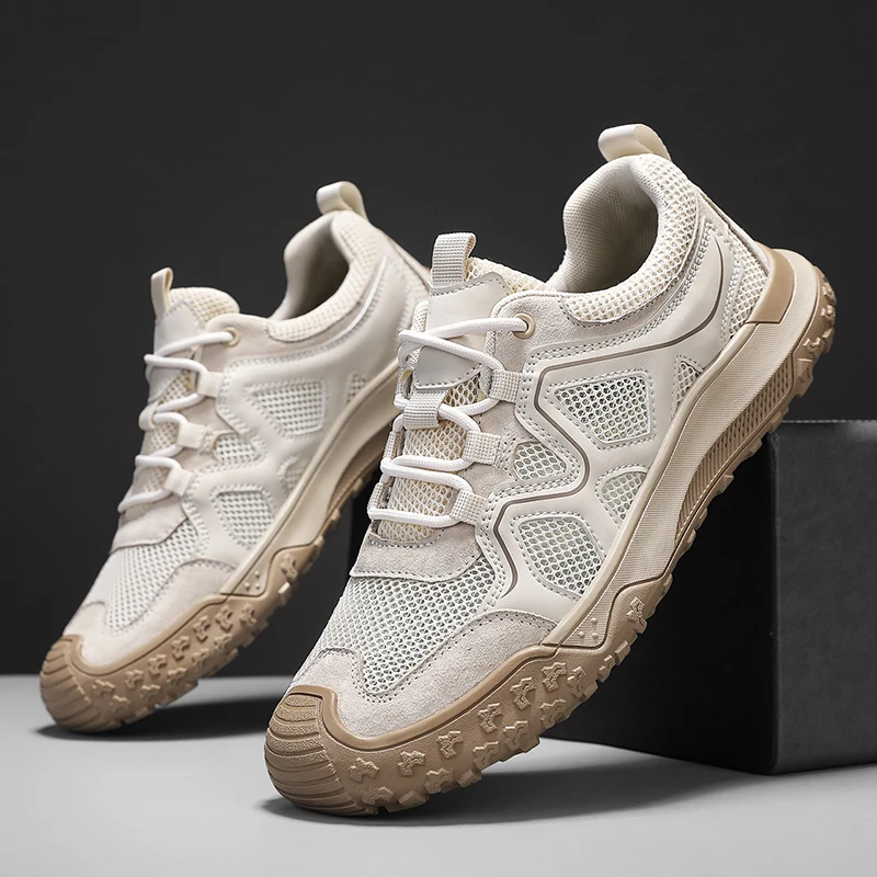

Новые летние сетчатые дышащие мужские уличные легкие нескользящие туфли на мягкой подошве для спорта и отдыха