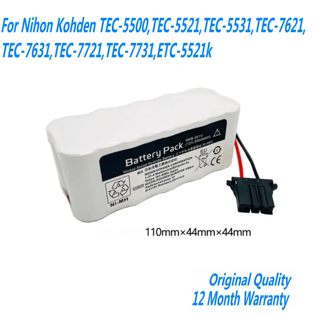 

12V Battery For Nihon Kohden TEC-5500 TEC-5521 TEC-5531 TEC-7621 TEC-7631 TEC-7721 TEC-7731 ETC-5521k TEC-7621C/ 7631C /7700