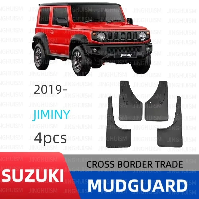 4Pcs Mud Flaps For Suzuki Jimny 2019-2021 Front Rear Splash Guards Mudguards Custom Fit Off-Road SUV Car Exterior Accessories
