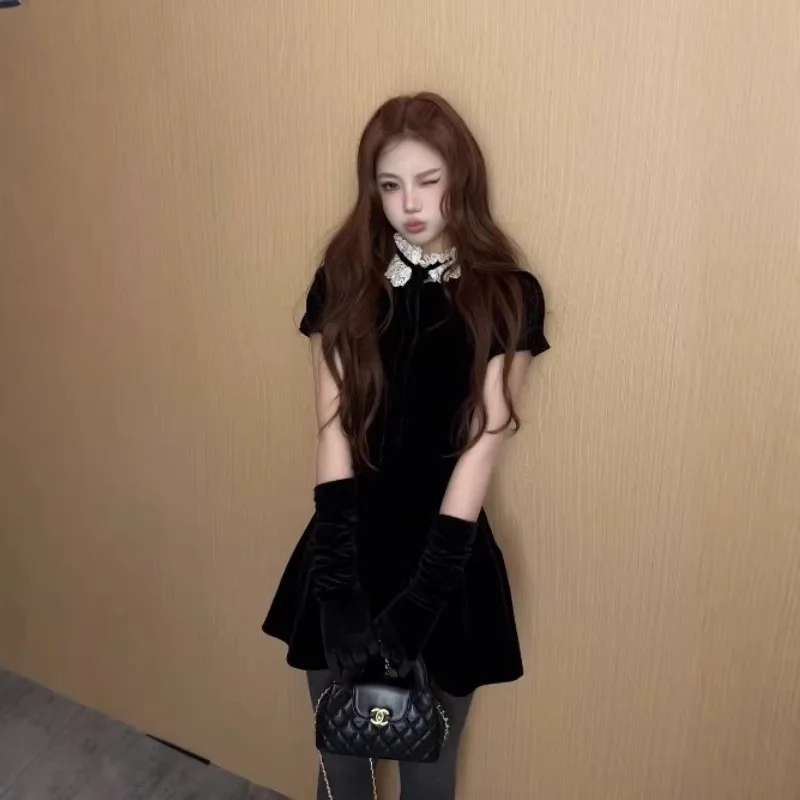 

Ele Slimming Waist Dr Women's Faion Bla Skirt Spring New Sle Retro Personali Chinese Casual Sport Suit