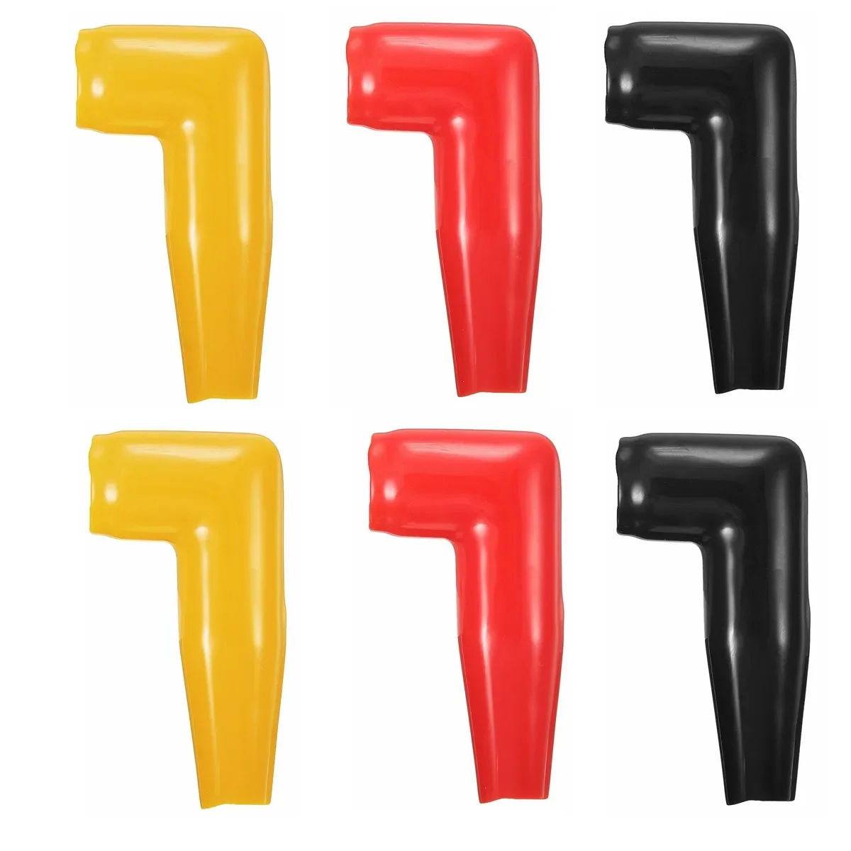 Gaine de borne de câble de moteur de treuil d'avertissement électrique, couvercle en caoutchouc, noir, rouge, jaune, nouveau, 6 pièces