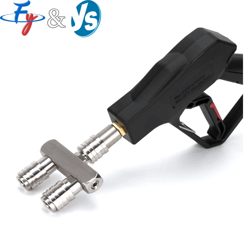 1-to-2 Quick Connect Adapter 1/4" Stainless Steel High Pressure Washer Splitter, for Dual Nozzle Car Wash & Cleaning