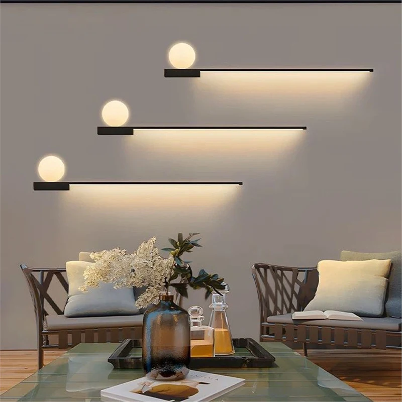 Indoor LED Wall Lights with G9 Bulb 3D Printed Ball 40/55/80/100cm LED Wall Lamps Wall Lighting Fixtures Hard-wired Wall Sconce