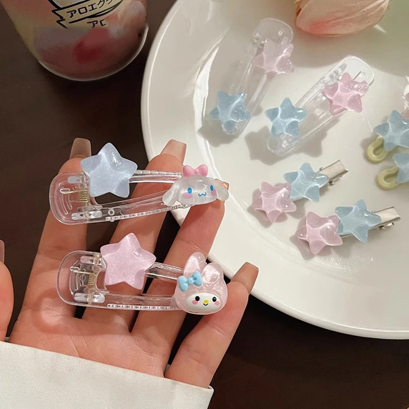 Sweet Girl Hair Clip Lovely Small Hair Non-Slip Hairstyle Bangs Barrettes Mini Hair Clips Cartoon Transparent Fashion Hairpin