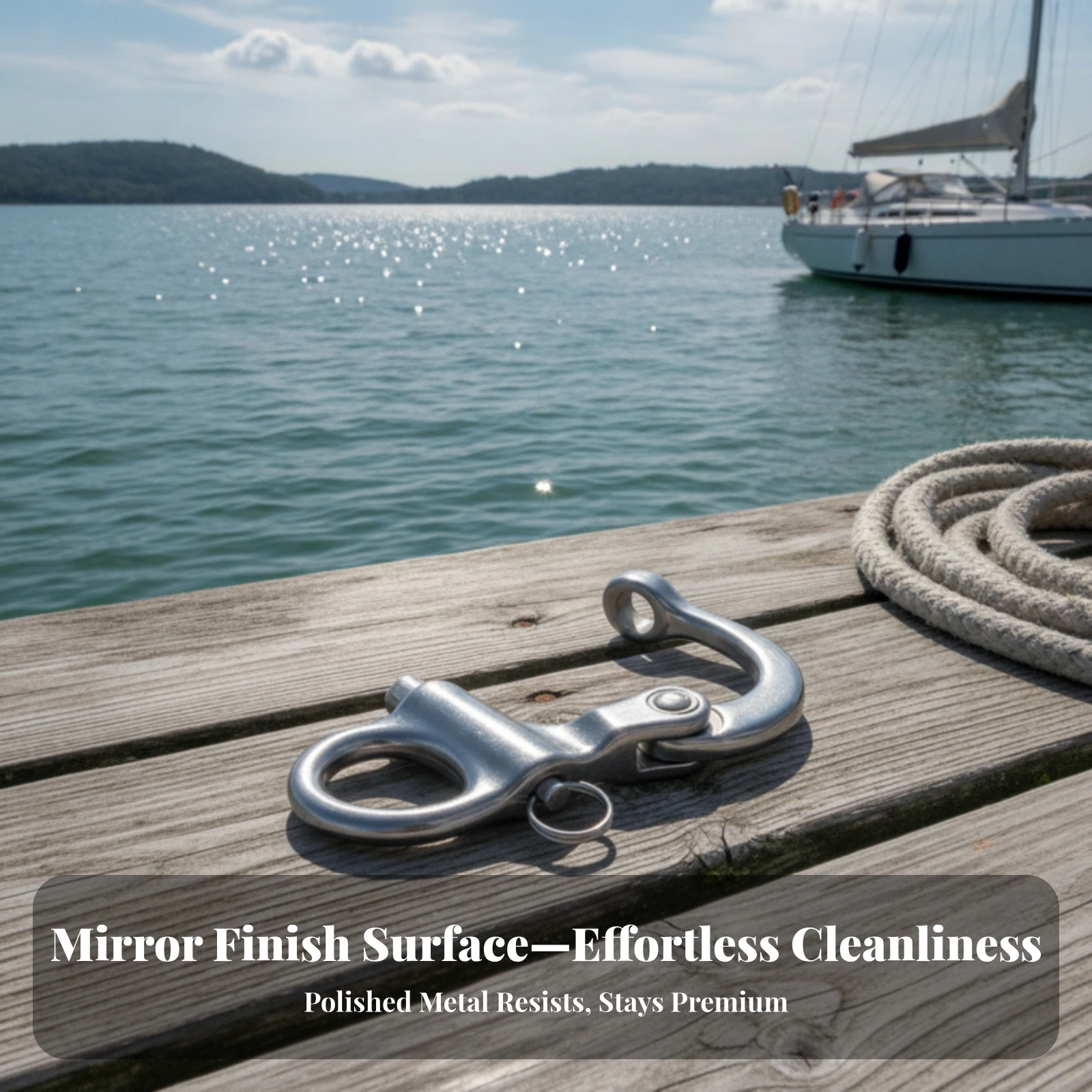Quick Release Snap Shackle Long-Lasting Marine Snap Shackle Hardware Compact Easy to Operate for Sailors, Rigging, Sailing
