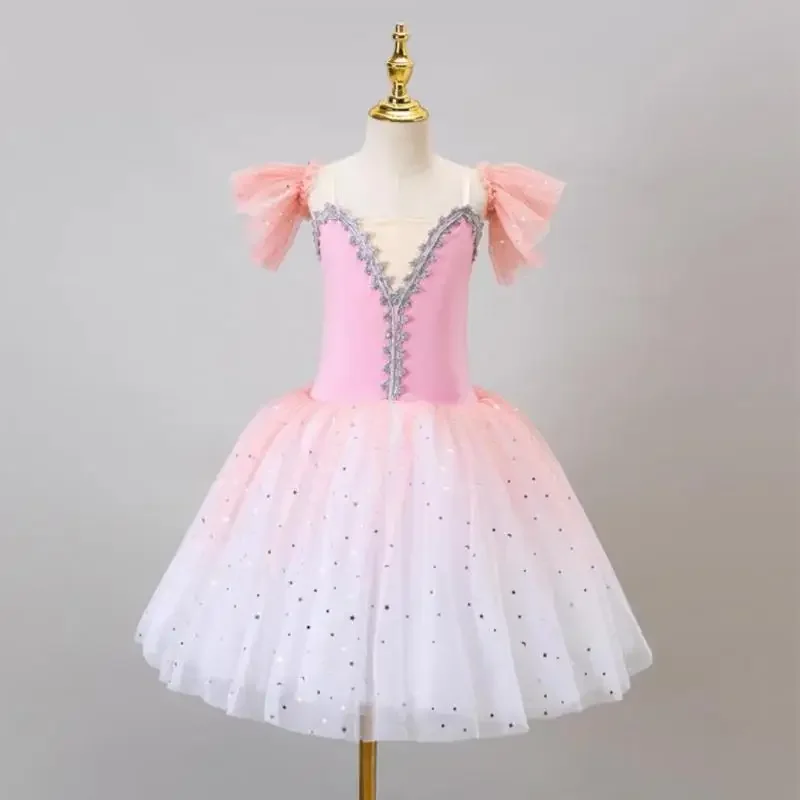 Ballett rock Ballett kleid Mädchen romantische Tutu moderne Tanz kleidung Kind Kinder zeitgenössische Tanz kostüme Ballerina Party kleid