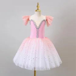 Ballet Skirt Ballet Dress Girls Romantic Tutu Modern Dancing Wear Kid Children Contemporary Dance Costumes Ballerina Party Dress