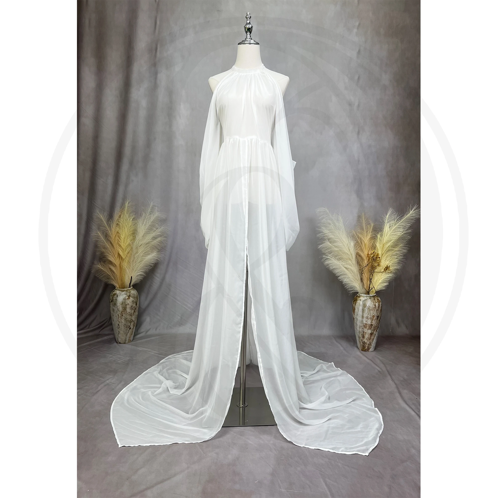 Don & Judy abiti premaman See Through Tulle Photography Dress Wedding Beach Party Gowns gravidanza Women Photo Shoot accessori