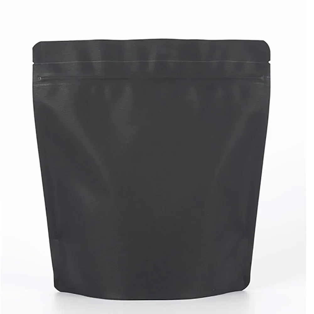 Imagem -02 - Recicle Bolsas de Plástico Ziplock Doypack Bolsa com Válvula Armazenamento de Café em pó Branco Preto 250g 500g 100 Pcs