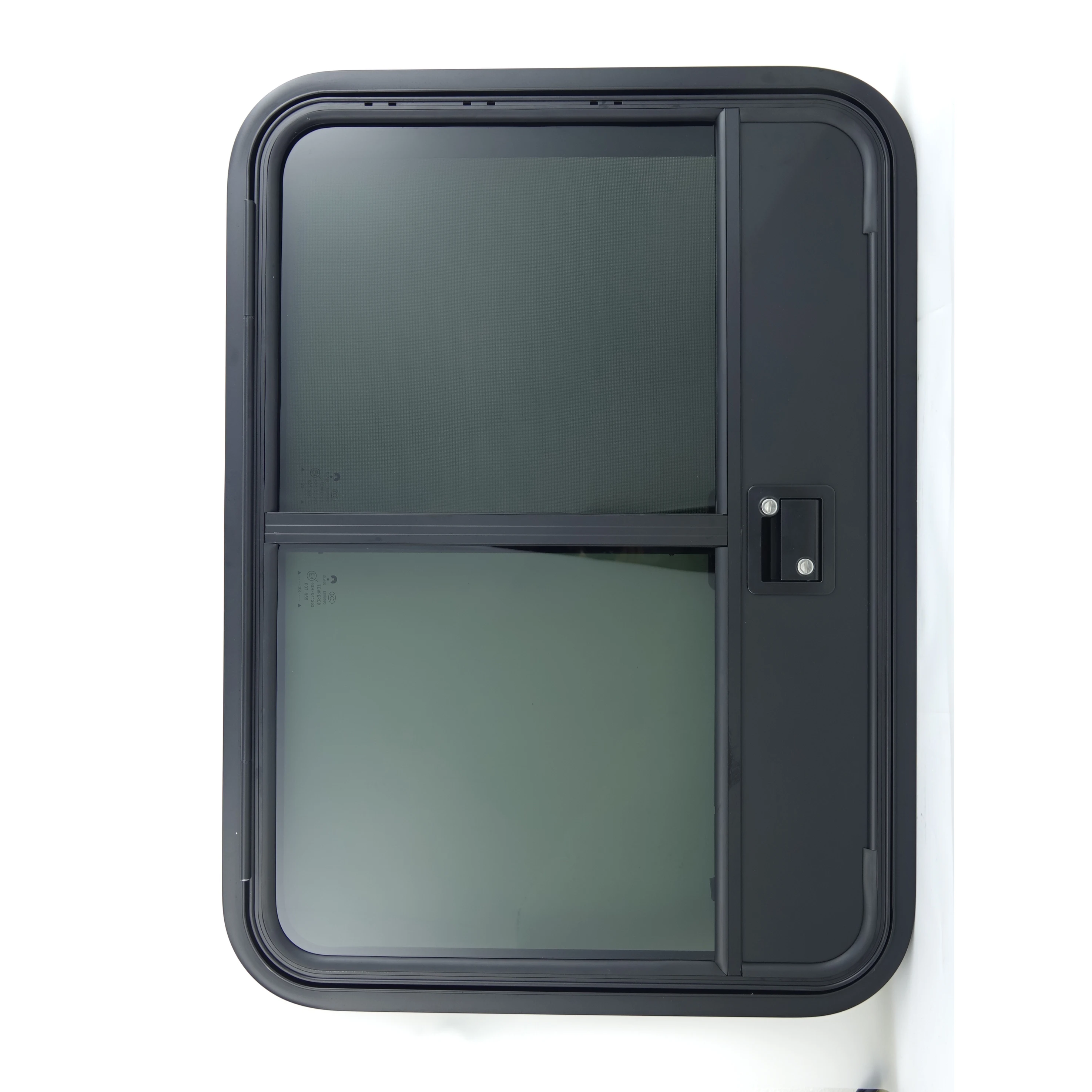 Travel Trailer Door With Grille 26x36'' Height Tempered Sliding Window Teardrop Trailer Door