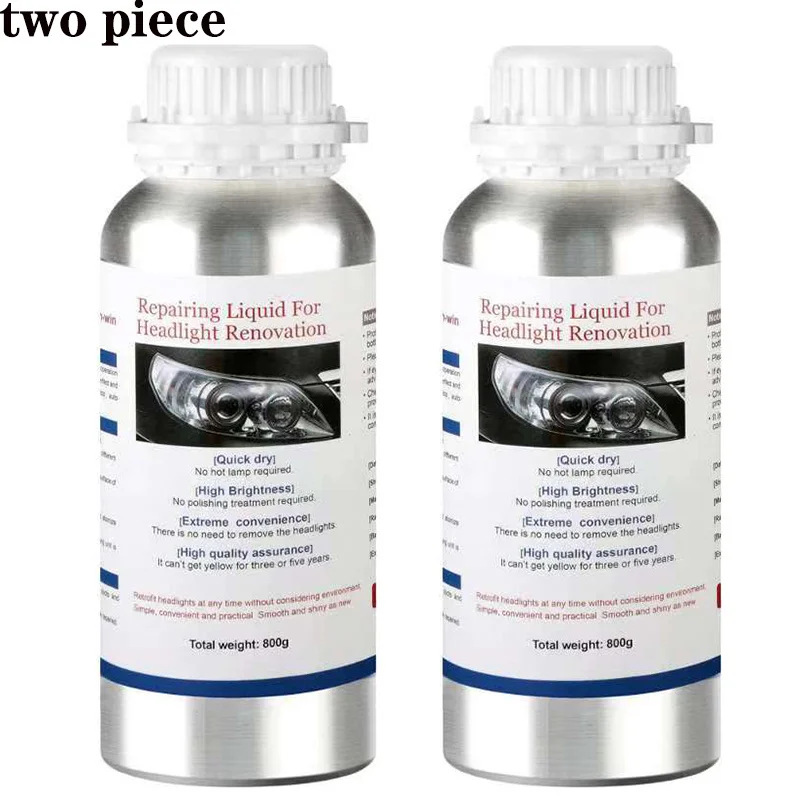 2PCS Car Headlight Liquid Polymer Polish 800ML Car Headlights Polishing Renovation Repair Liquid Light Restoration Besteam Auto Part