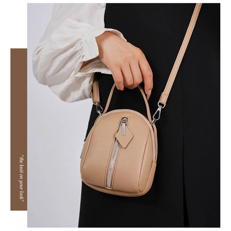 

Women's Messenger Bag Made Of Goatskin Leather Featuring High-End Paris Casual Neat Lightweight Daily Look​