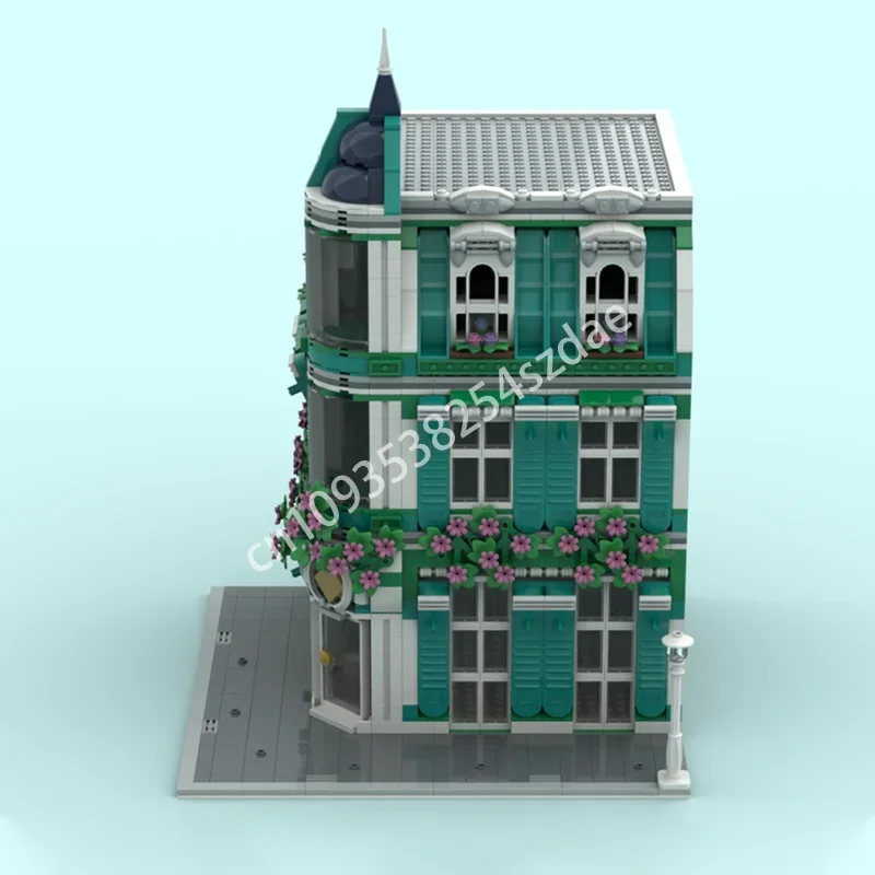 

1240 шт. MOC сепаратор угловой фасад модульные здания вид на улицу модель строительный блок Diy креативная сборка кирпичи игрушка подарок ребенку